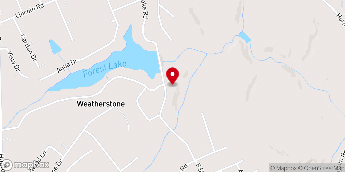 Map showing location of Forest Lake Baptist Church