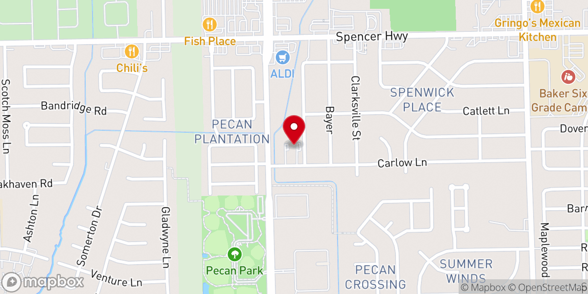 Map showing location of Second Baptist Church-La Porte