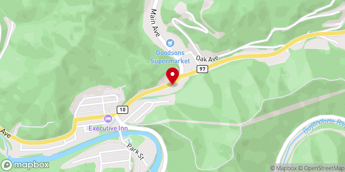 Map showing location of Pineville Church of God