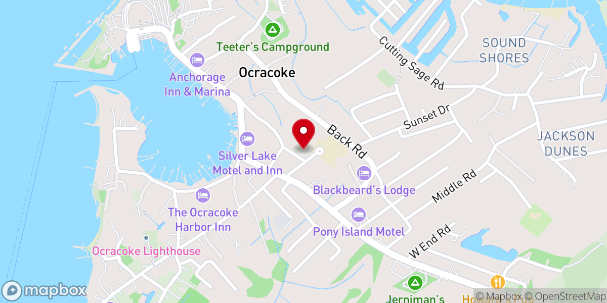 Map showing location of Ocracoke United Methodist