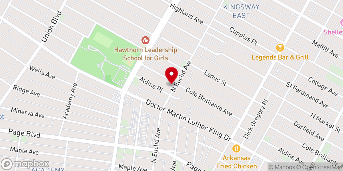 Map showing location of Greater Mt Carmel Baptist