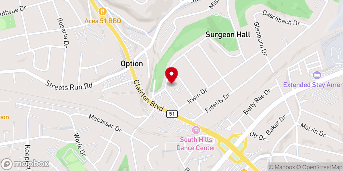 Map showing location of Saint Elizabeth of Hungary Church