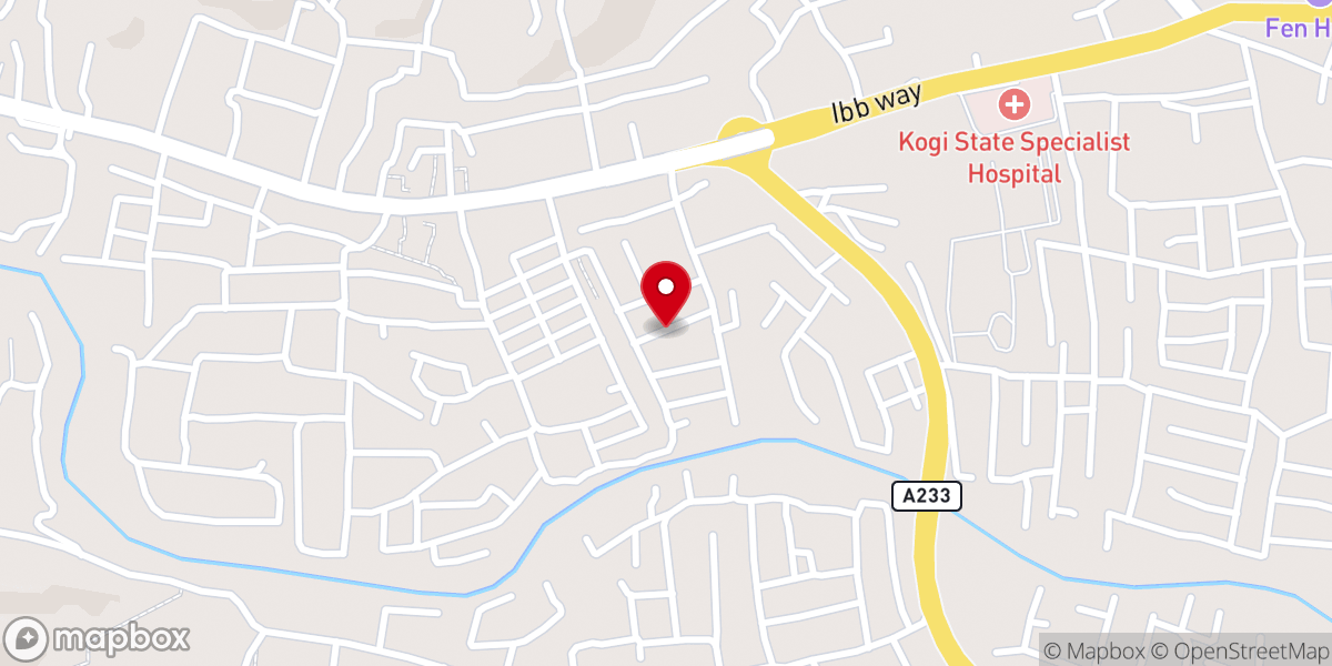 Map showing location of Living Faith Church