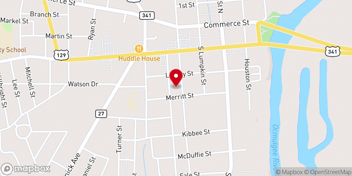 Map showing location of First United Methodist Church