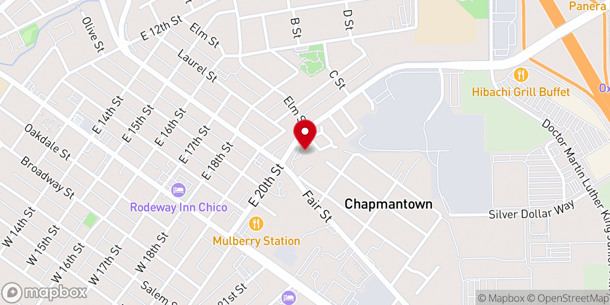 Map showing location of the Carpenters Church