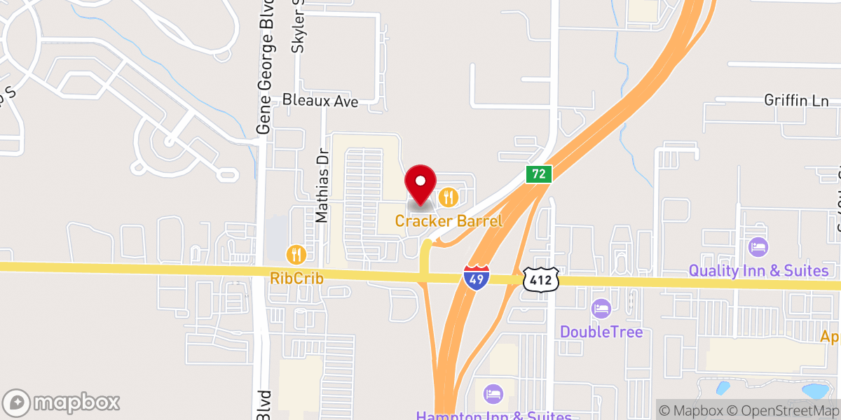 Map showing location of Summit Baptist Church