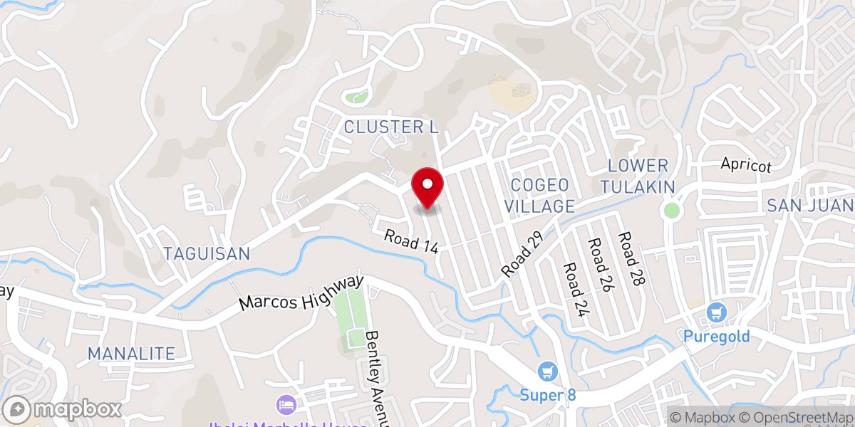 Map showing location of Cogeo Village Fundamental Baptist Church