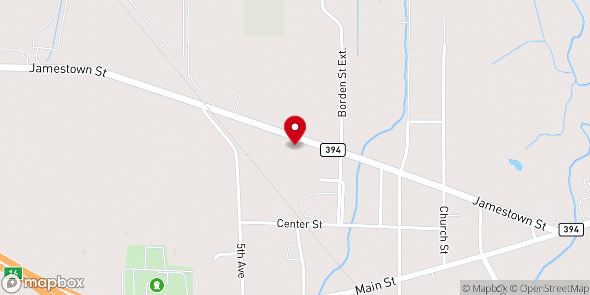 Map showing location of Faith Bible Chapel