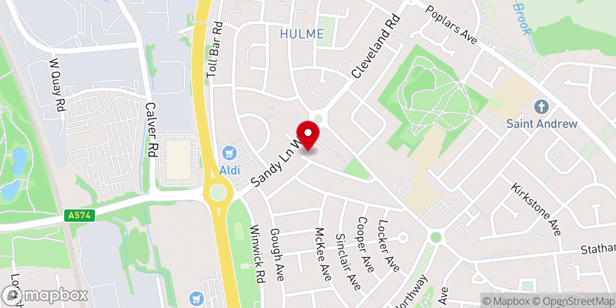 Map showing location of Hebron Church