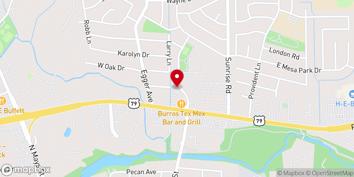 Map showing location of Round Rock Church of Christ