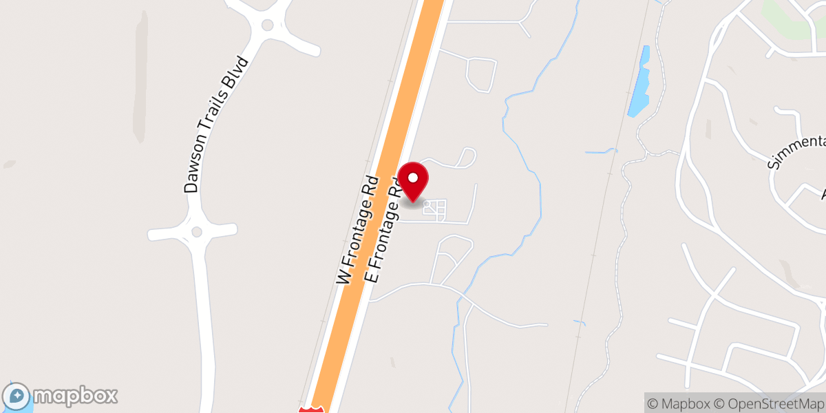 Map showing location of Creekside Bible Church