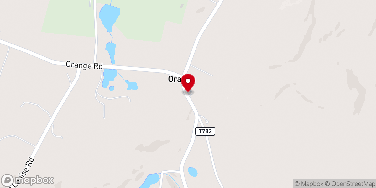 Map showing location of Orange United Methodist Church