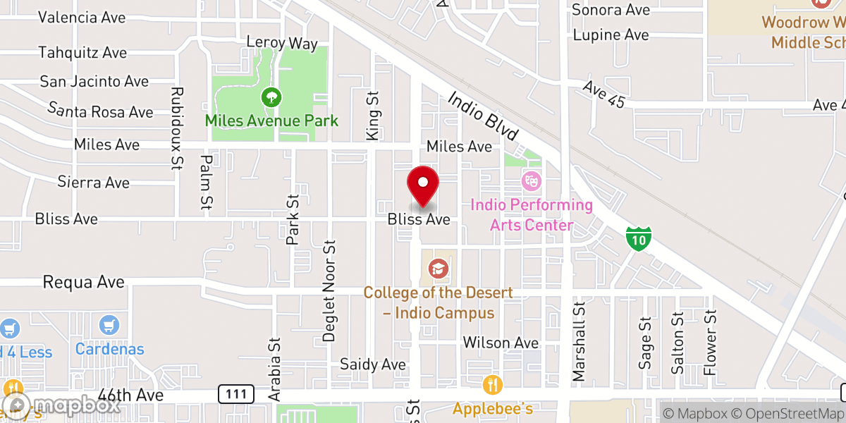 Map showing location of The Potter's House Christian Fellowship Ministries
