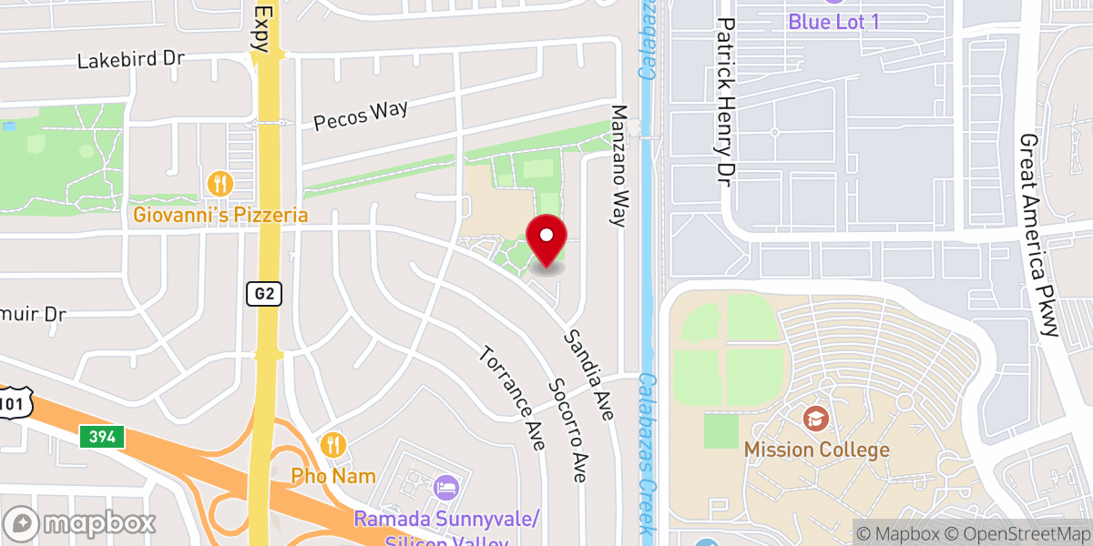 Map showing location of Valley Faith United Methodist Church