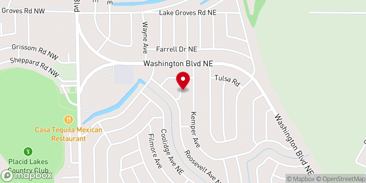 Map showing location of First Baptist Church of Placid