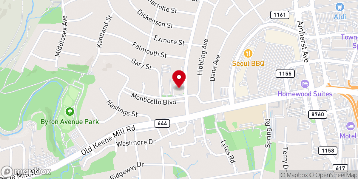 Map showing location of St. Christopher's Episcopal Church