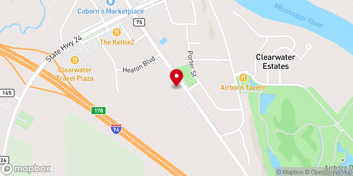Map showing location of Clearwater Clear Lake Food Shelf