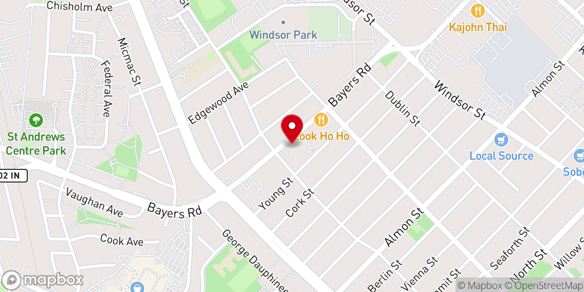 Map showing location of St. Faustina Polish Mission