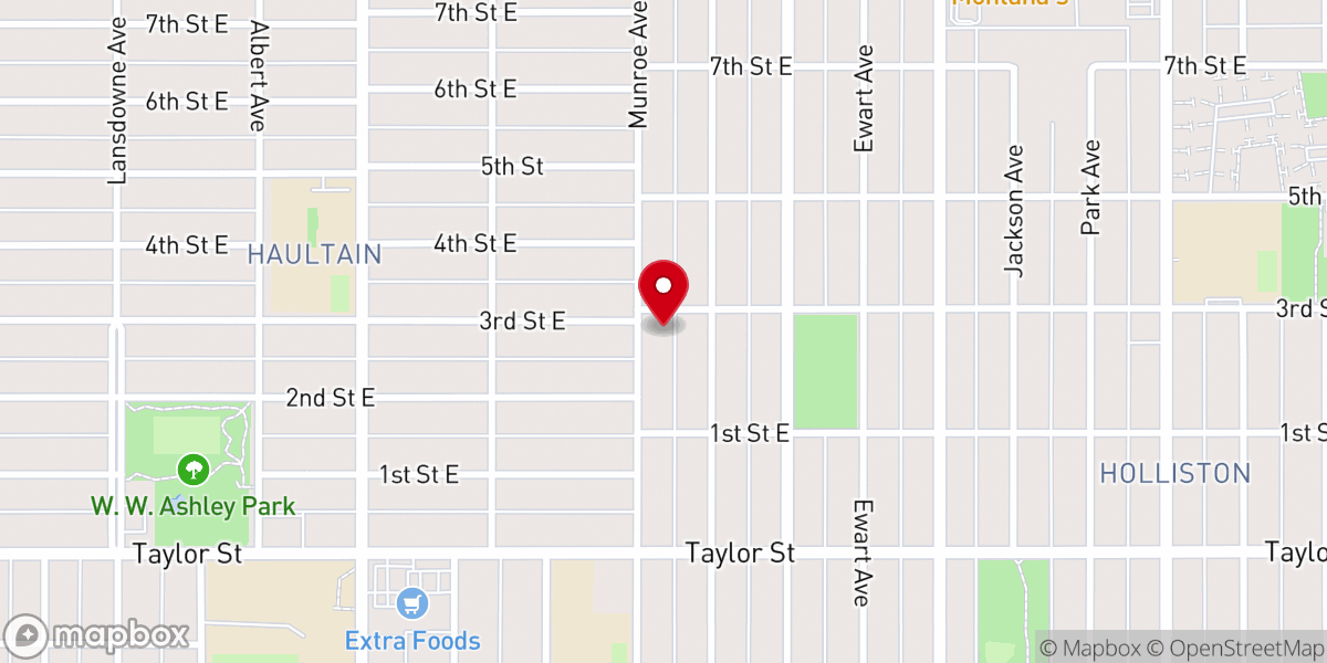 Map showing location of Faith Baptist Church