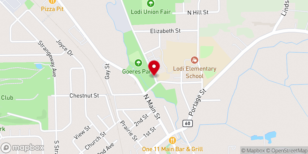 Map showing location of Knights of Columbus St Patricks Council #6463
