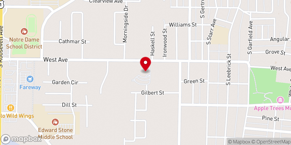 Map showing location of Messiah Lutheran Preschool