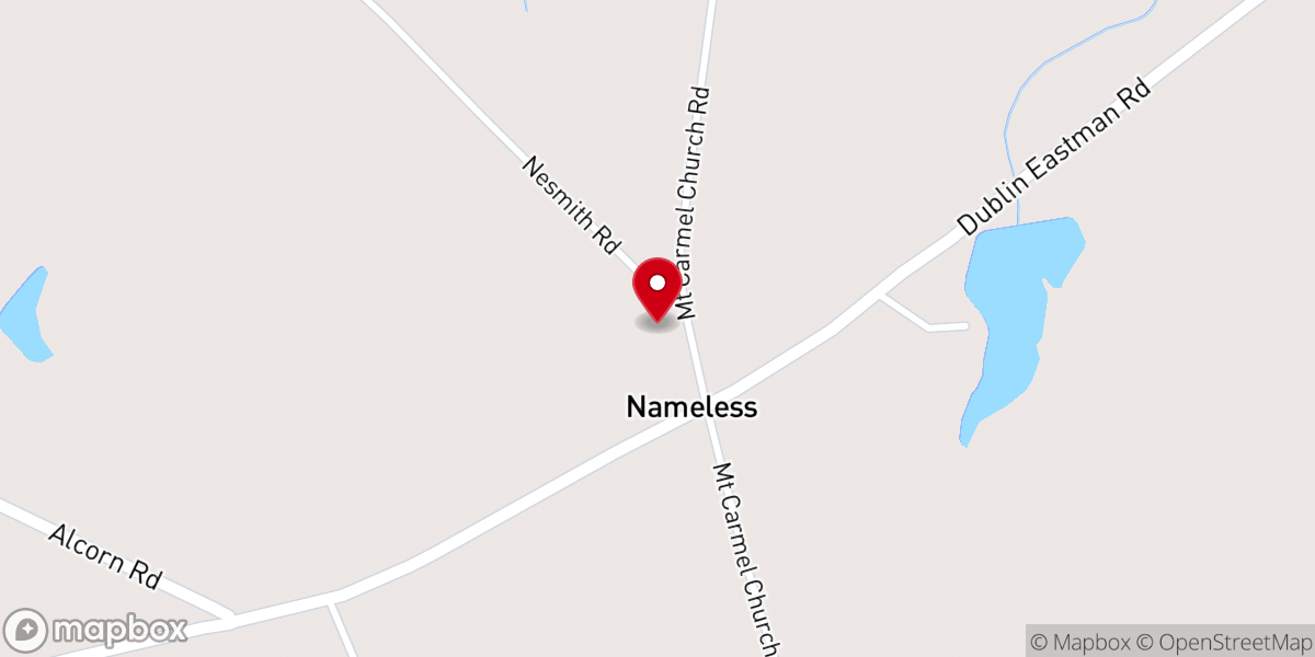 Map showing location of Mt Carmel Baptist Church