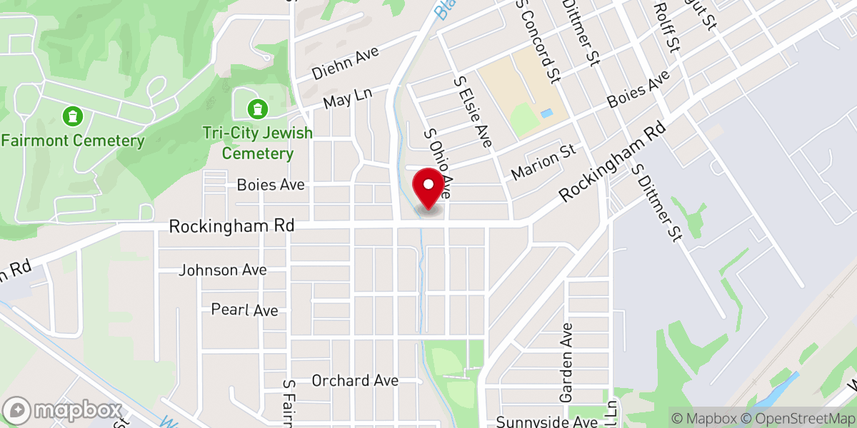 Map showing location of Christ Chapel