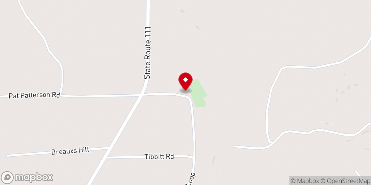 Map showing location of Beech Grove Congregational Methodist Church