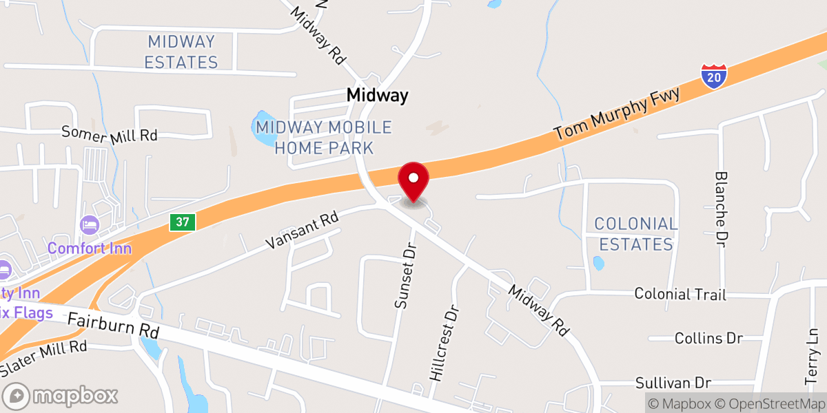 Map showing location of Midway UMC