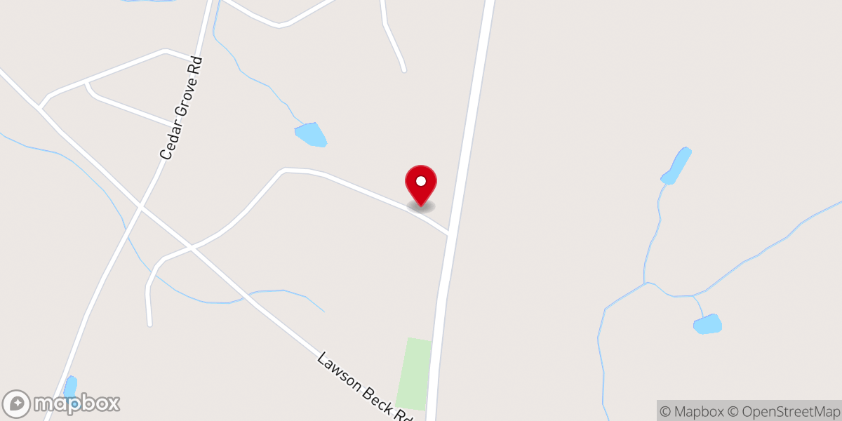 Map showing location of Mount Olive Church