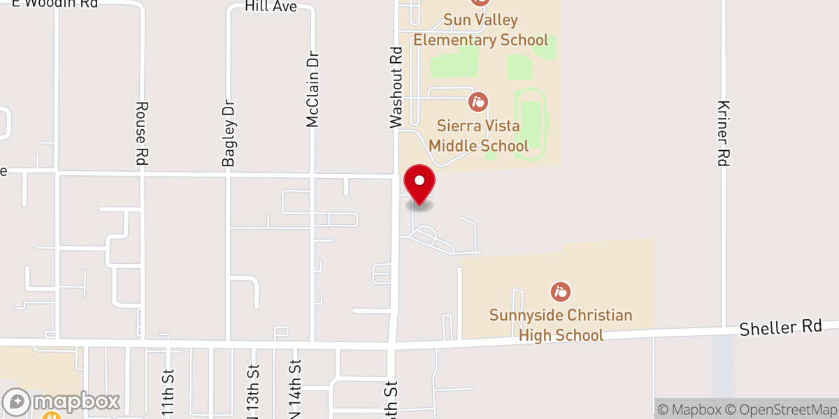Map showing location of Sunnyside Christian Reformed