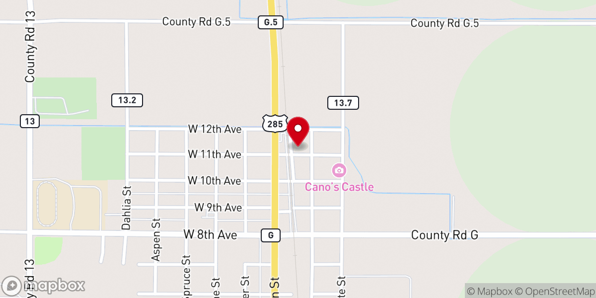 Map showing location of Cristo El Rey Assembly of God