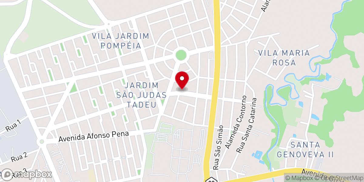 Map showing location of Capela Nossa Senhora Aparecida