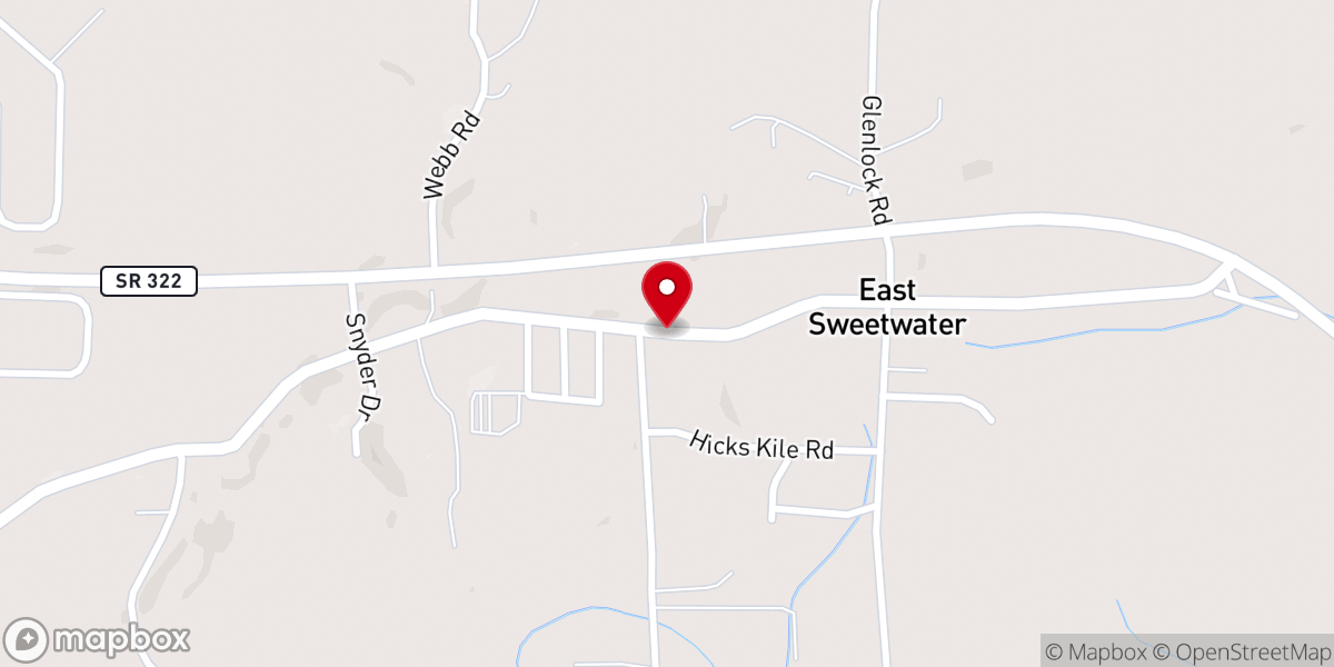 Map showing location of True Gospel Baptist Church