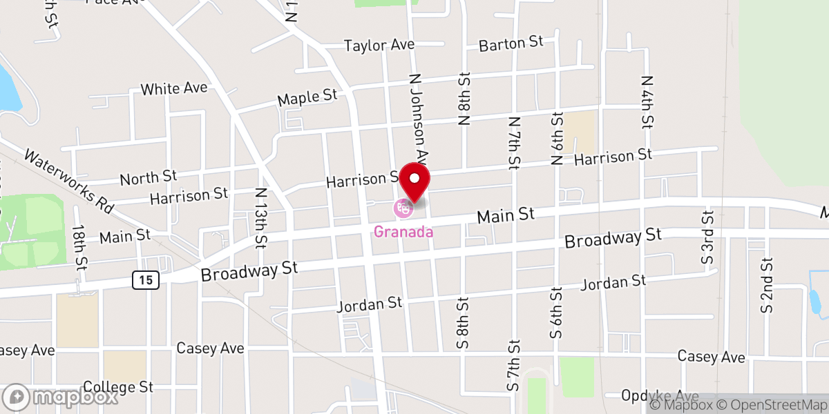 Map showing location of The Granada Theatre