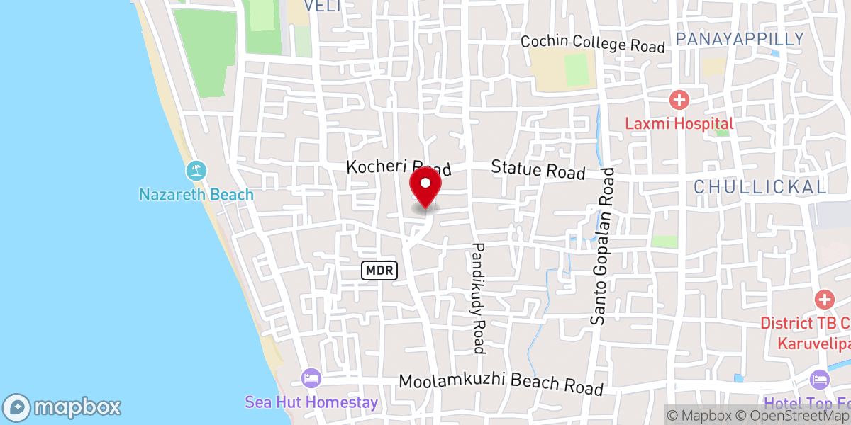 Map showing location of Holy Family Catholic Church, Nazareth