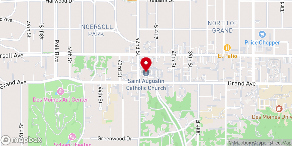 Map showing location of Saint Augustin's Catholic Church