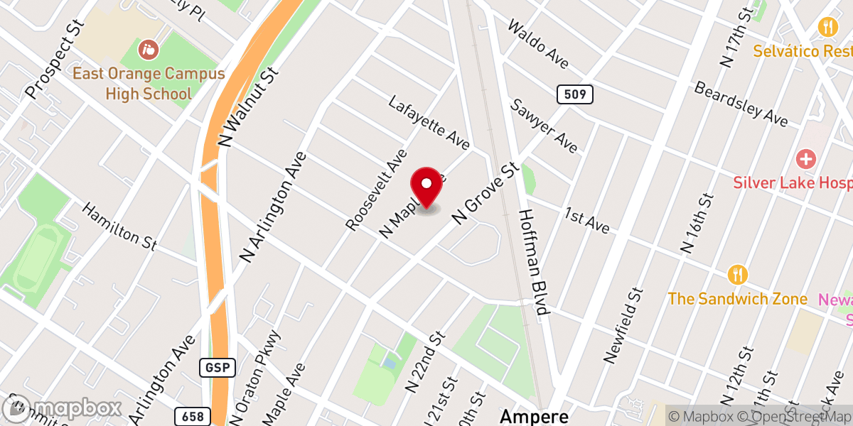 Map showing location of Grace UAME Church