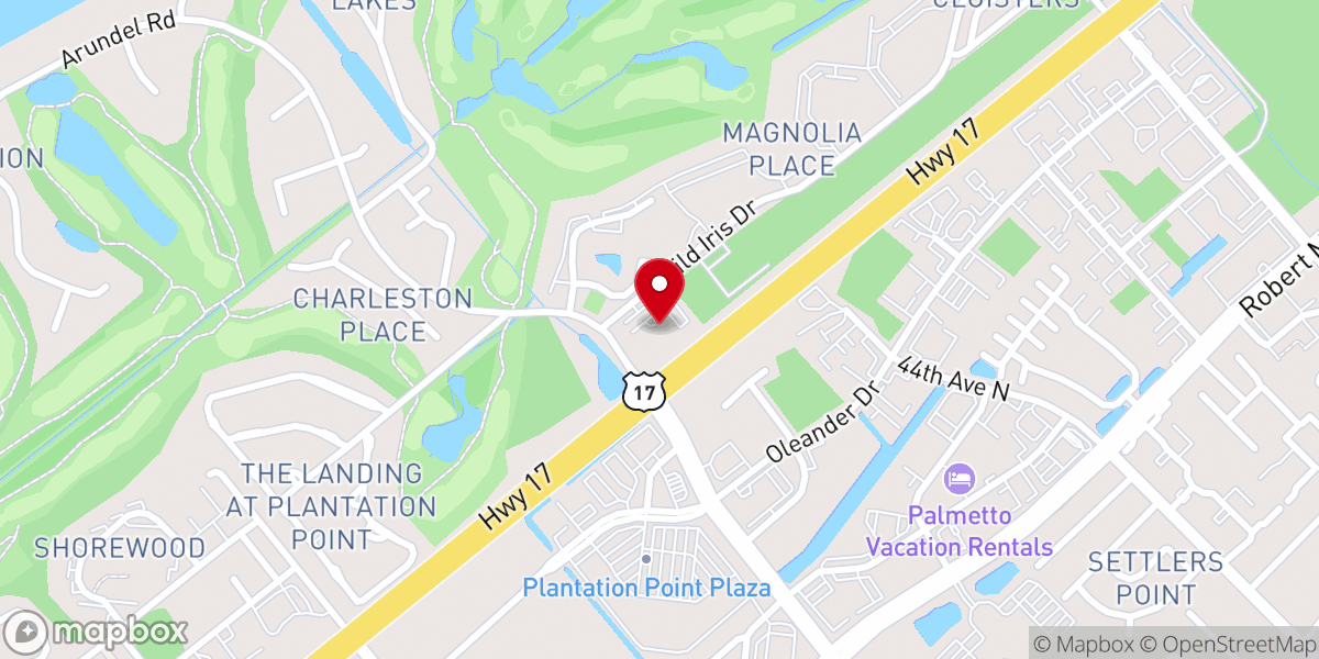 Map showing location of Myrtle Beach Church of Christ