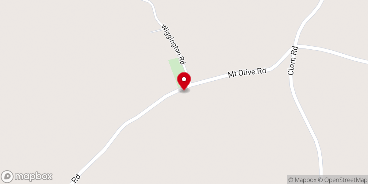 Map showing location of Hopewell Church