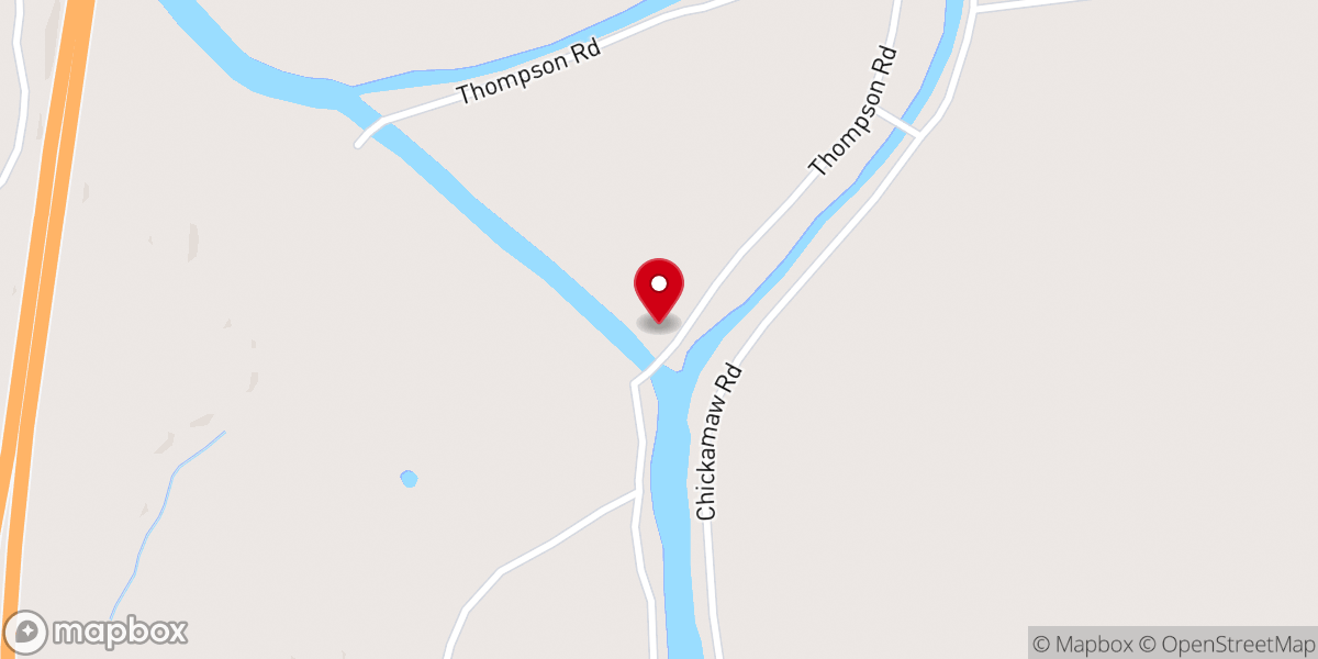Map showing location of Mt Lebanon Baptist Church