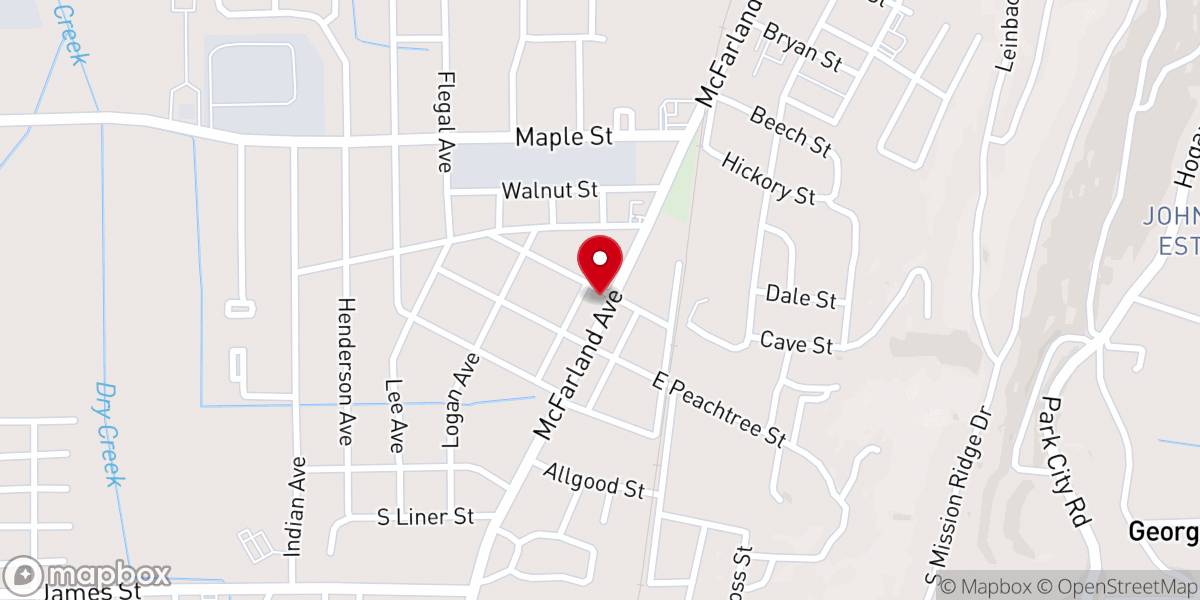 Map showing location of Rossville First Church-Nazarene