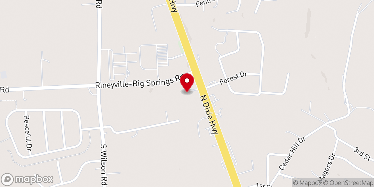 Map showing location of New Fellowship Baptist Church