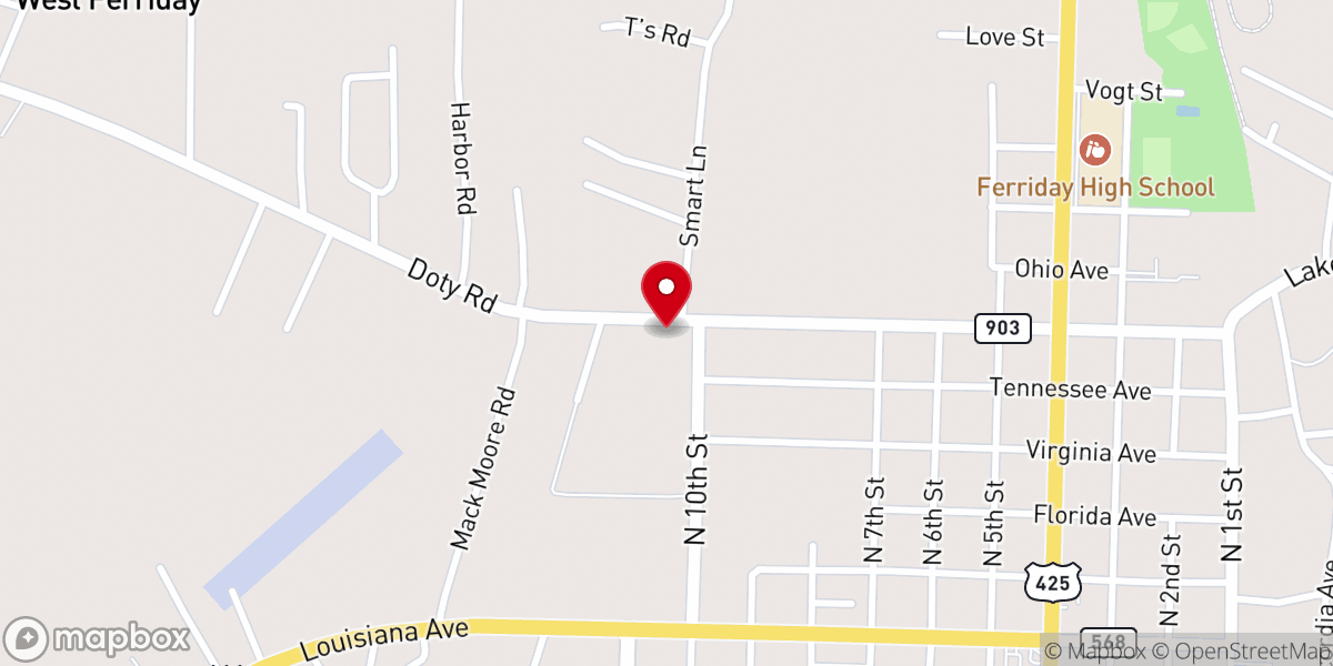Map showing location of Dye Andy