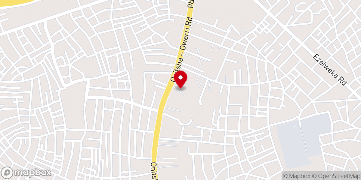 Map showing location of The Lord's Chosen Charismatic Revival Ministry, Anambra State Headquarters.