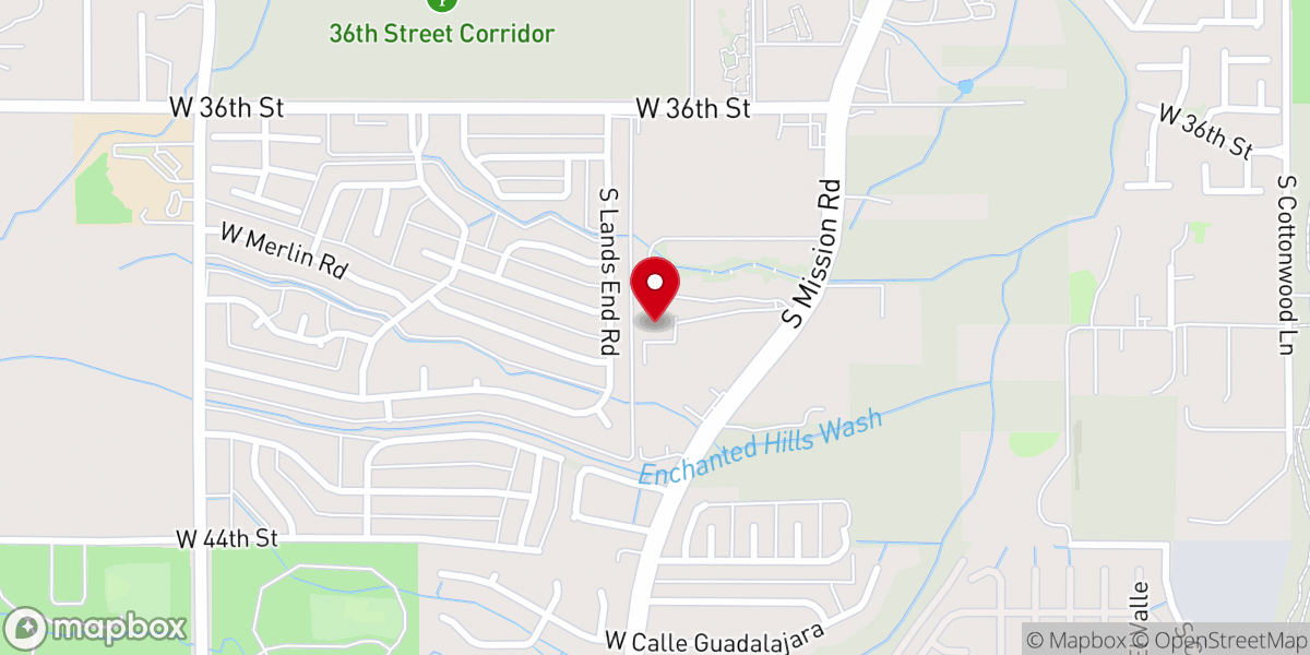 Map showing location of Enchanted Hills Baptist Church