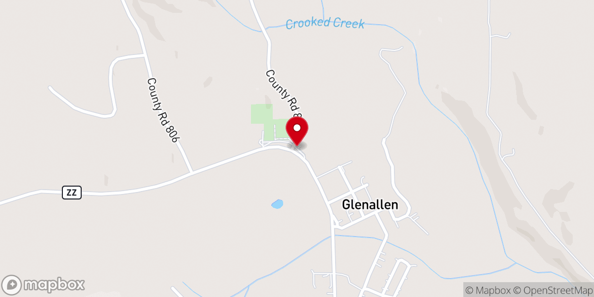 Map showing location of Glen Allen United Methodist Church