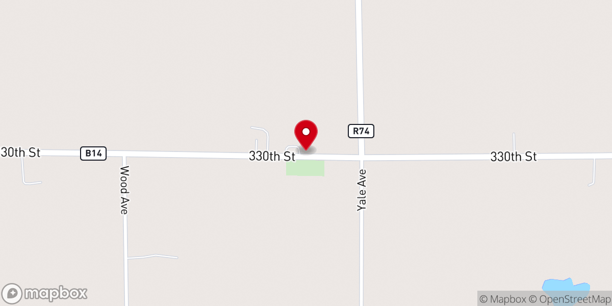 Map showing location of Pilot Knob Lutheran Church