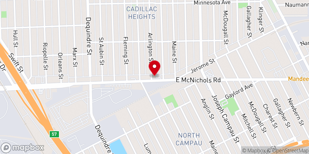 Map showing location of Green Grove Missionary Baptist Church