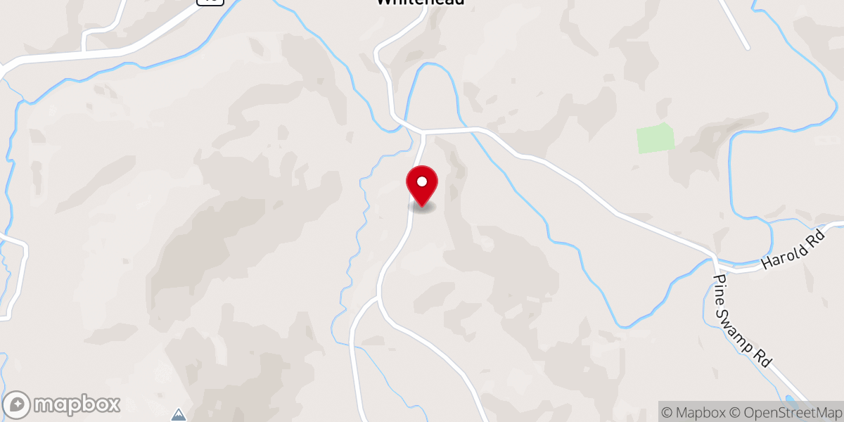 Map showing location of Liberty Baptist Church